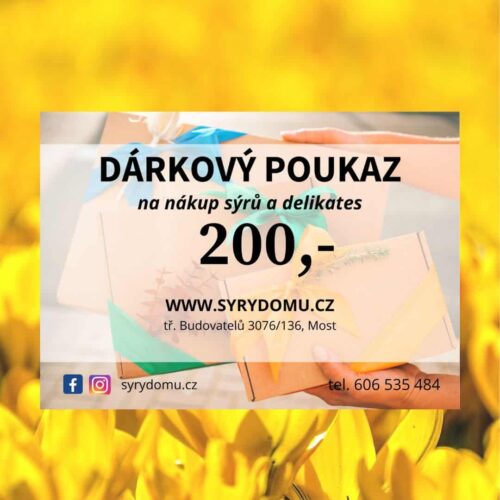 Dárkový poukaz na nakup sýrů a delikates