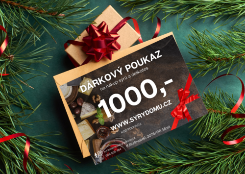 Dárkový poukaz s vánoční tématikou